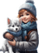 loly33 enfant hiver chien - gratis png animeret GIF