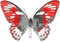 soave deco butterfly black white red - bezmaksas png animēts GIF