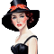 kikkapink vintage woman fashion hat - GIF animado gratis GIF animado