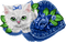 Kitten.Heart.Box.Rose.Gray.Blue - png gratis GIF animado