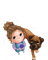 Girl and Dog - GIF animé gratuit