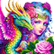 Fantasy Color Rainbow Woman - GIF animado gratis