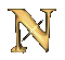 Kaz_Creations Alphabets Glitter Sparkle Letter N