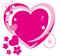 Coeur rose pink heart fleur flower - gratis png animeret GIF
