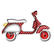 Kaz_Creations Valentine Deco Love Scooter Moped - PNG gratuit GIF animé