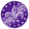 Fleur De Lis.Mardi.Gras.Coin.purple - png gratis GIF animado