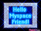 Hello Myspace friend! - Animovaný GIF zadarmo animovaný GIF