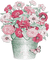 soave deco flowers vase garden spring green pink - png gratis GIF animado