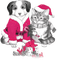 soave dog animals christmas cat friends gift box - kostenlos png Animiertes GIF