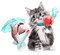 soave cat deco animals summer fish funny - 免费PNG 动画 GIF