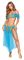 Blue belly dancer or genie - GIF animé gratuit