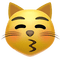 Kissing cat emoji - PNG gratuit GIF animé