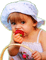 Rena Mädchen Girl Erdbeeren - PNG gratuit GIF animé