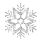 Tube décoration étoile de neige