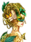 Rena green gold Grün Woman Frau Fantasy - PNG gratuit GIF animé