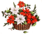christmas noel red white  flowers - PNG gratuit GIF animé