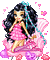 pink doll kiss - GIF animé gratuit