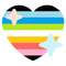 Queer Pride heart emoji - png ฟรี GIF แบบเคลื่อนไหว