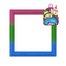 Small Pink/Green/Blue Frame - PNG gratuit GIF animé