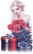 soave woman gift flowers 8 march blue pink - png gratis GIF animasi