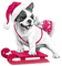 soave animals dog christmas winter black white - zdarma png animovaný GIF