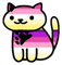 Sugar bear pride flag neko Atsume cat - nemokama png animuotas GIF