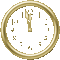 new year silvester clock uhr gold  montre deco  la veille du nouvel an Noche Vieja канун Нового года  tube - GIF animé gratuit GIF animé