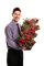 Kaz_Creations Man Homme Flowers Deco - png gratis GIF animado