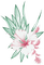 soave deco flowers branch summer  pink green - png grátis Gif Animado