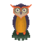 owl autumn gif hibou automne - GIF animé gratuit GIF animé