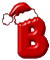 Kathleen Reynolds Alphabets Colours Santa Hat Letter B - Gratis geanimeerde GIF geanimeerde GIF
