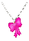 pink bow necklace - 免费动画 GIF 动画 GIF