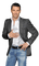 Man Jeans Blue White Gray  - Bogusia - 無料png アニメーションGIF