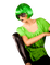 Kaz_Creations Woman Femme Green - PNG gratuit GIF animé