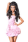 Woman Pink White Brown  - Bogusia - безплатен png анимиран GIF