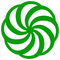 green white spiral mandala