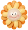 Fleur Orange Jaune:) - PNG gratuit GIF animé