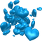 blue hearts - PNG gratuit GIF animé