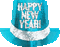 soave deco happy new year text hat animated - Δωρεάν κινούμενο GIF κινούμενο GIF