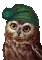 autumn owl  bird  hat chapeau  chouette automne