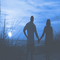 couple silhouette sunset transparent - png gratuito GIF animata