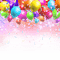 soave background  birthday balloon rainbow - PNG gratuit GIF animé