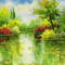 animated background waterlilies - GIF animé gratuit GIF animé