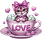 ♡§m3§♡ VDAY cat cute happy pink image - бесплатно png анимированный гифка