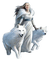 fantasy woman and wolf by nataliplus - PNG gratuit GIF animé