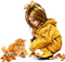 loly33 enfant chat automne - Free PNG Animated GIF