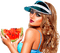Woman. Watermelon. Leila - Free PNG Animated GIF