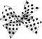Noeud blanc à pois noirs - PNG gratuit GIF animé