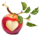 Apple Heart Red Green Brown - Bogusia - Free PNG Animated GIF