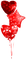 Balloons.Hearts.Star.White.Red - PNG gratuit GIF animé